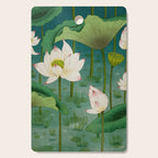 Lotus flowers A -  Minhwa-Korean traditional/folk art Cutting Board Gallery Image 1