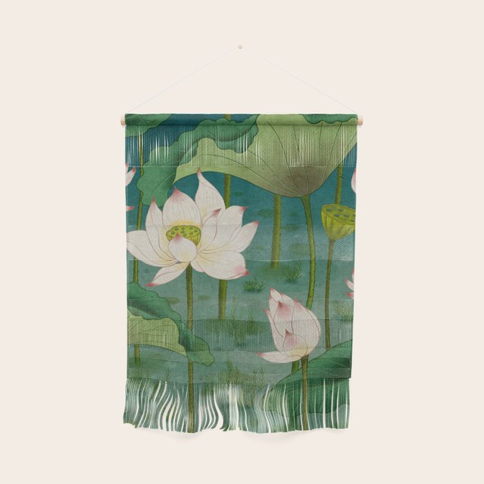 Lotus flowers A -  Minhwa-Korean traditional/folk art Wall Hanging Gallery Image 1