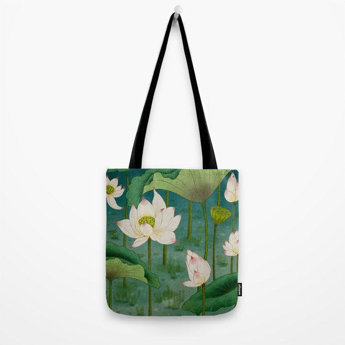 Lotus flowers A -  Minhwa-Korean traditional/folk art Tote Bag Gallery Image 2