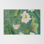 Lotus flowers A -  Minhwa-Korean traditional/folk art Rug Gallery Image 2