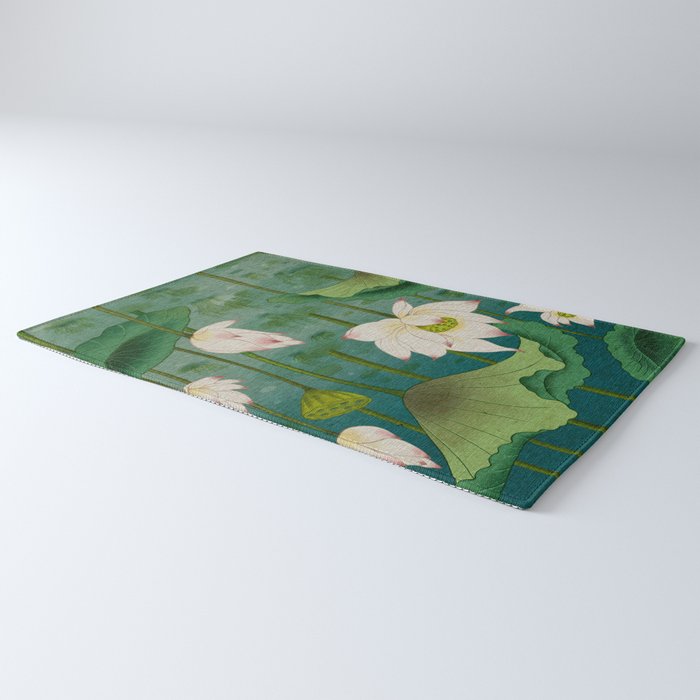 Lotus flowers A -  Minhwa-Korean traditional/folk art Rug Gallery Image 3