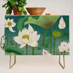 Lotus flowers A -  Minhwa-Korean traditional/folk art Credenza Gallery Image 1