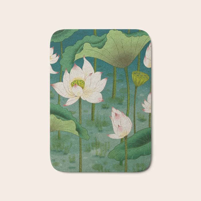 Lotus flowers A -  Minhwa-Korean traditional/folk art Bath Mat Gallery Image 1