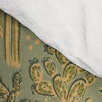 Cactus Desert - green and gold Comforter Gallery Image 4