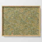Cactus Desert - green and gold Serving Tray Gallery Image 1