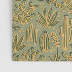 Cactus Desert - green and gold Poster Gallery Image 3