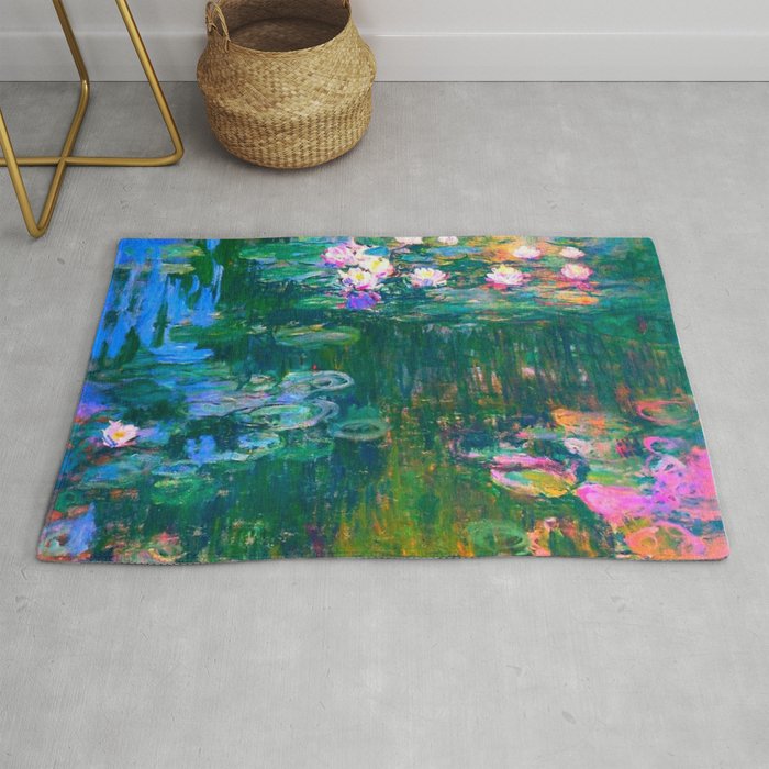 Claude Monet Water Lilies, Monet Nymphéas Rug Gallery Image 1