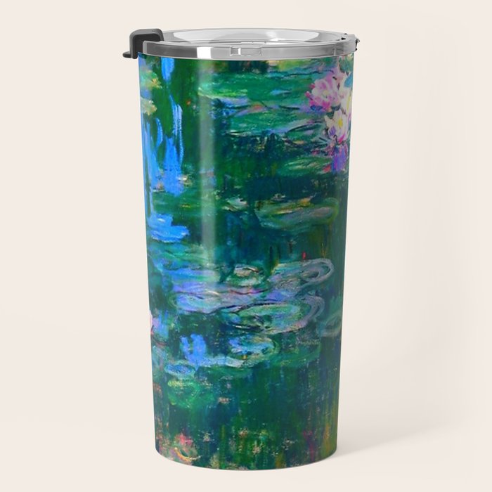 Claude Monet Water Lilies, Monet Nymphéas Travel Mug Gallery Image 3