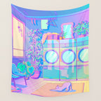 Laundry Blues Wall Tapestry Gallery Image 4