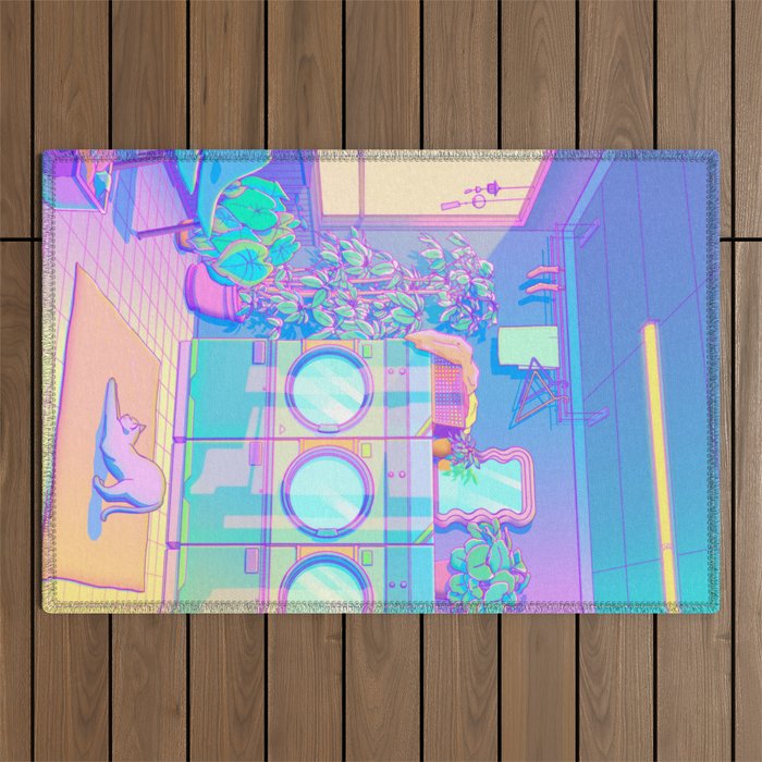 Laundry Blues Outdoor Rug Gallery Image 1