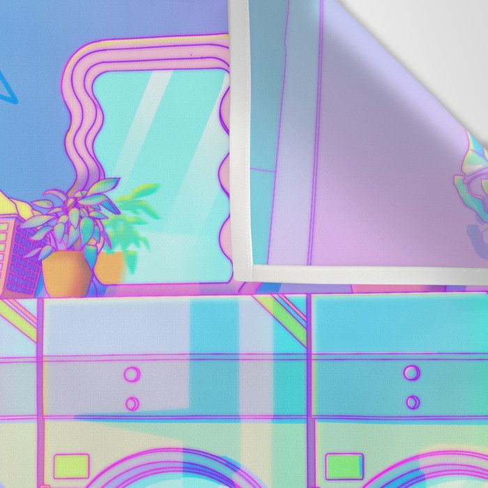 Laundry Blues Wall Tapestry Gallery Image 3