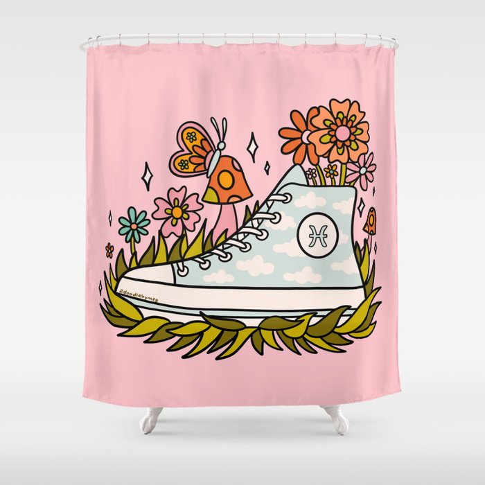 Pisces Sneaker Shower Curtain Gallery Image 1