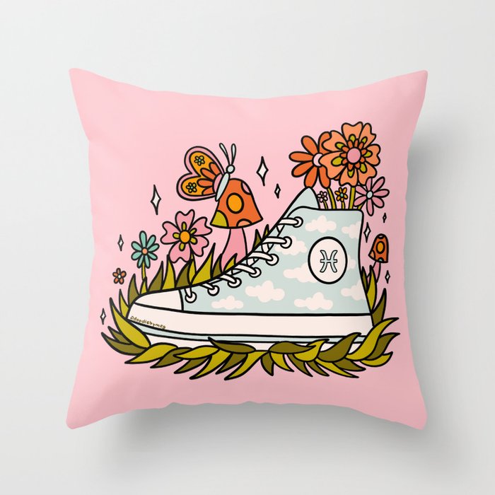 Pisces Sneaker Throw Pillow Gallery Image 1