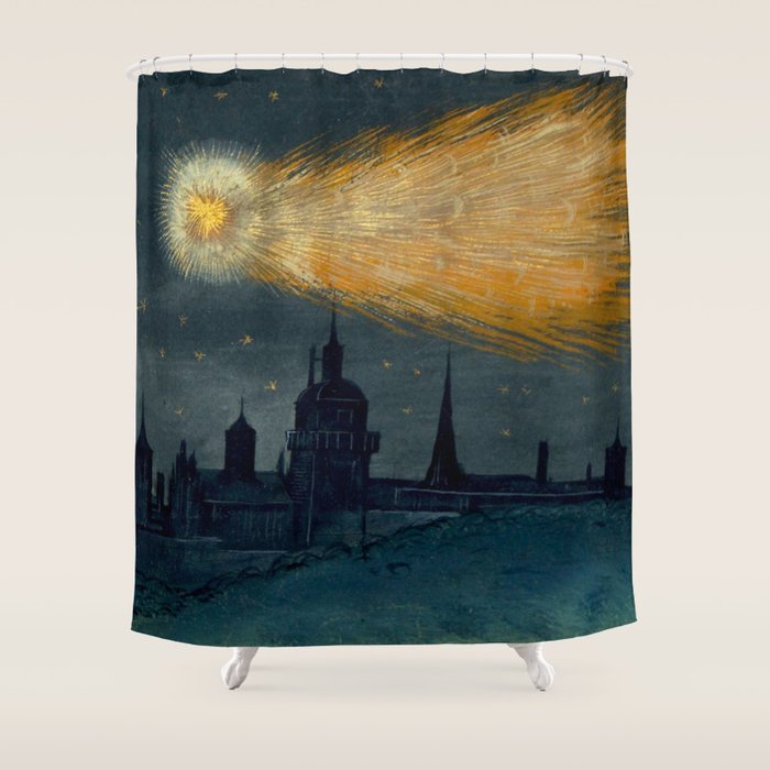 Augsburg miracle drawing book Book Of Miracles Comet Shower Curtain Gallery Image 1