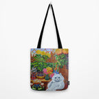 'Master of Cat College' Vintage Cat Art by Louis Wain Tote Bag Gallery Image 2