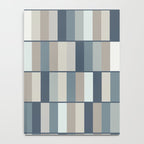 Long Blocks Geometric Pattern in Neutral Blue Grey Tones  Notebook Gallery Image 4