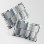 Long Blocks Geometric Pattern in Neutral Blue Grey Tones  Pillow Sham Gallery Image 3