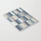Long Blocks Geometric Pattern in Neutral Blue Grey Tones  Notebook Gallery Image 3