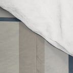 Long Blocks Geometric Pattern in Neutral Blue Grey Tones  Comforter Gallery Image 4