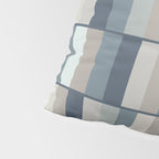 Long Blocks Geometric Pattern in Neutral Blue Grey Tones  Pillow Sham Gallery Image 4