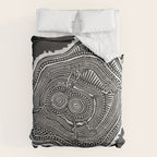 Peachleaf Willow â White on Black Comforter Gallery Image 6