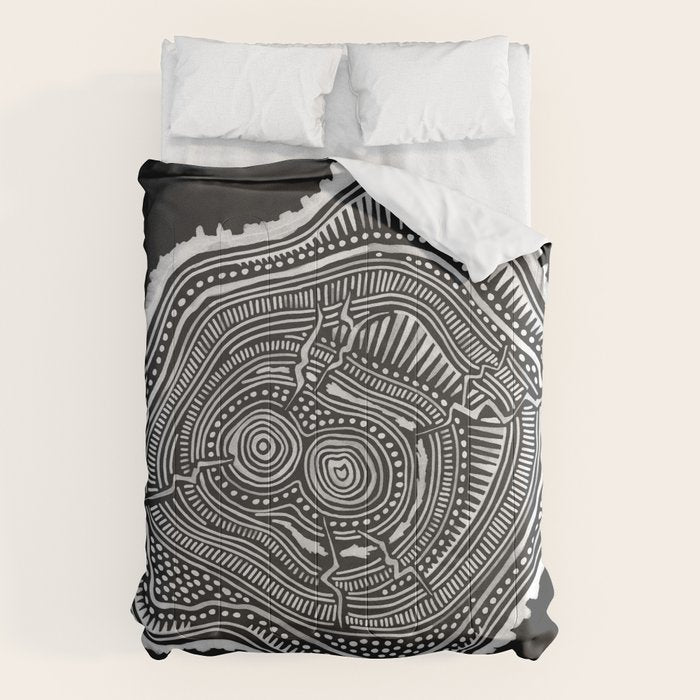 Peachleaf Willow â White on Black Comforter Gallery Image 6