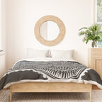Peachleaf Willow â White on Black Duvet Cover Gallery Image 3