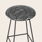 Peachleaf Willow â White on Black Stool Gallery Image 2