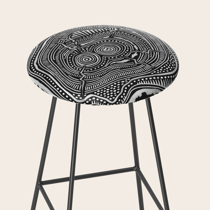 Peachleaf Willow â White on Black Stool Gallery Image 2
