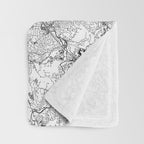Nashville White Map Throw Blanket Gallery Image 3