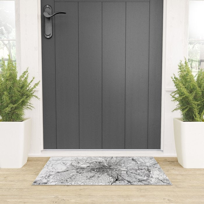 Nashville White Map Welcome Mat Gallery Image 3