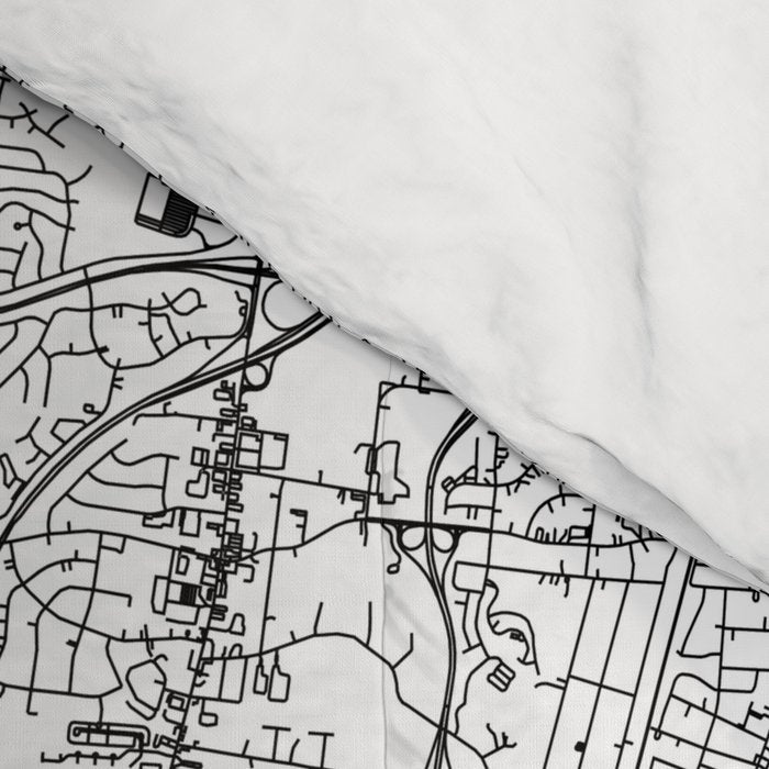 Nashville White Map Comforter Gallery Image 4