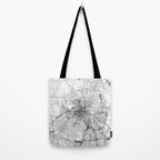 Nashville White Map Tote Bag Gallery Image 2