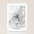 Nashville White Map Stationery Card Gallery Image 2