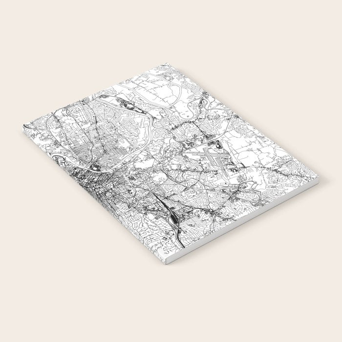 Nashville White Map Notebook Gallery Image 2