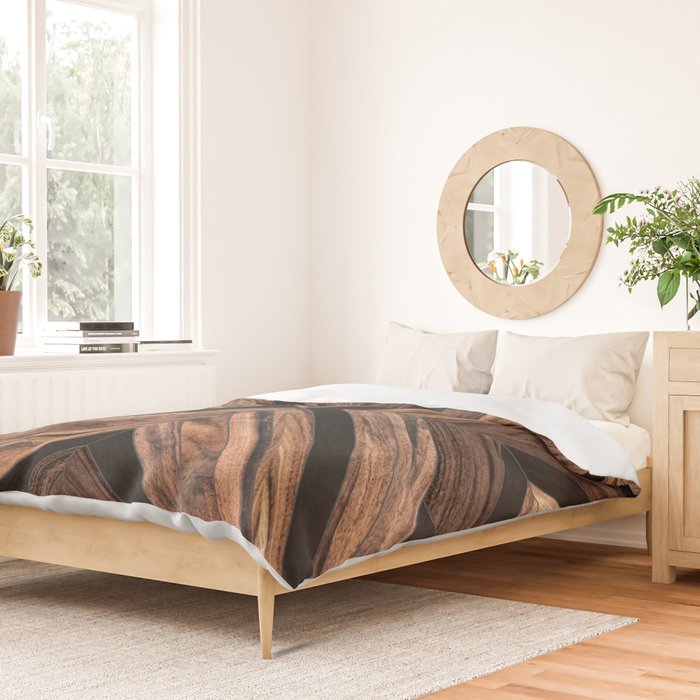 Urban Tribal Pattern No.3 - Wood Duvet Cover Gallery Image 2
