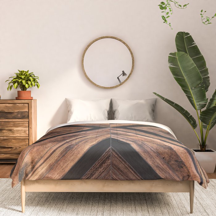 Urban Tribal Pattern No.3 - Wood Comforter Gallery Image 3