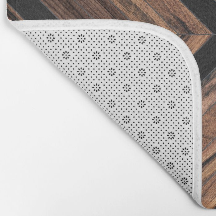 Urban Tribal Pattern No.3 - Wood Bath Mat Gallery Image 2