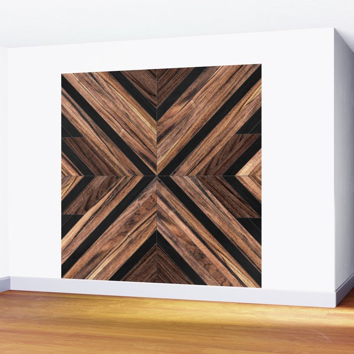 Urban Tribal Pattern No.3 - Wood Wall Mural Gallery Image 2