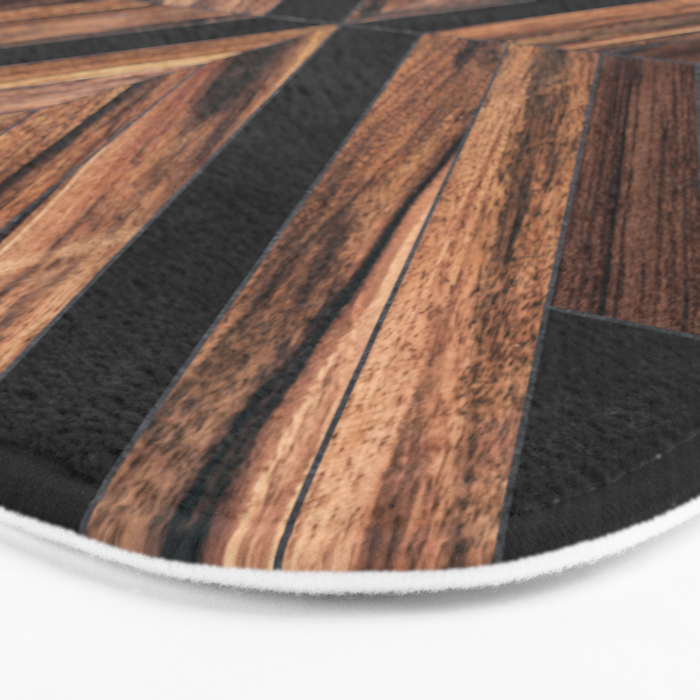 Urban Tribal Pattern No.3 - Wood Bath Mat Gallery Image 3