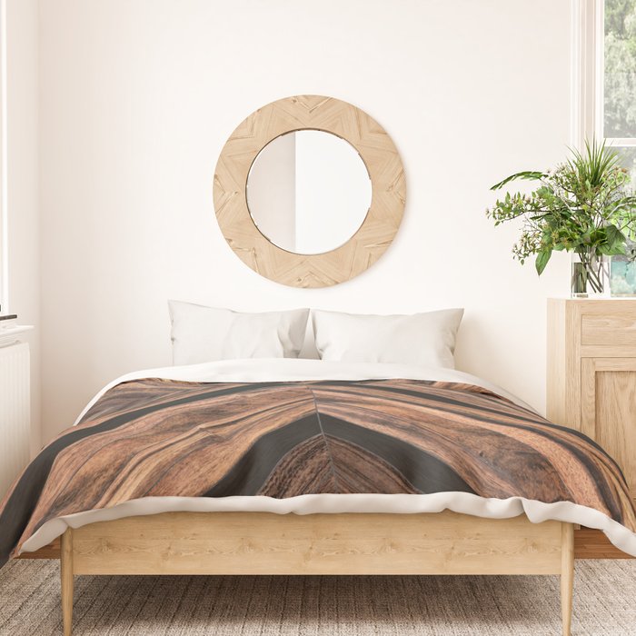 Urban Tribal Pattern No.3 - Wood Duvet Cover Gallery Image 3