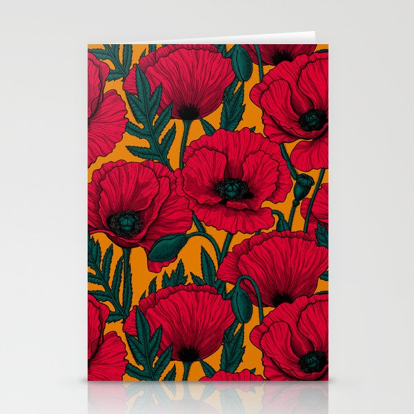 Red poppy garden    Stationery Card Gallery Image 2