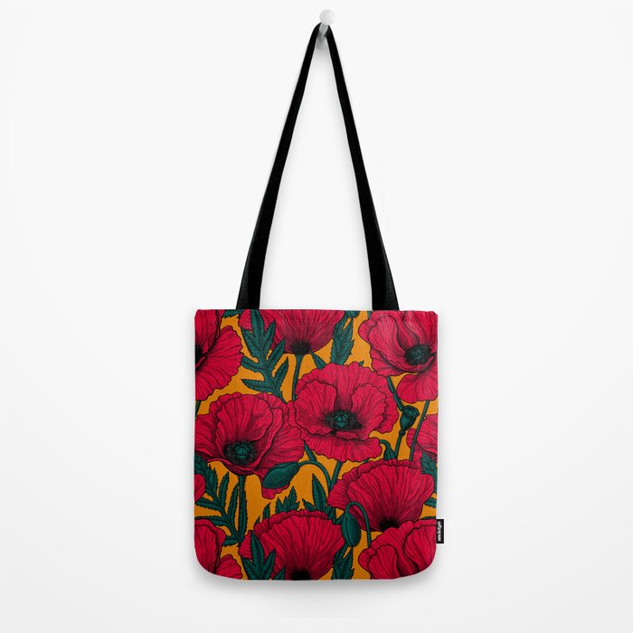 Red poppy garden    Tote Bag Gallery Image 2