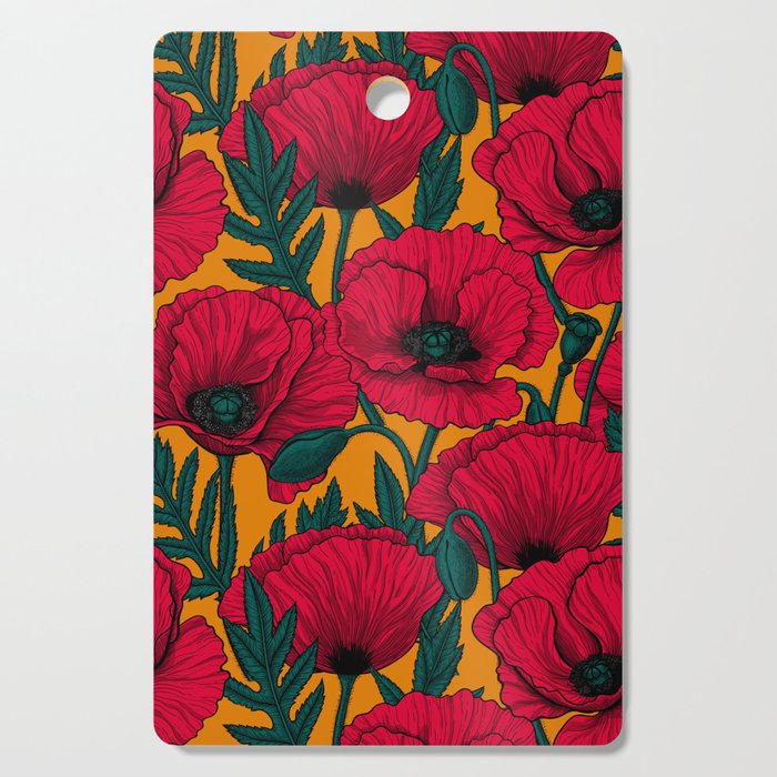 Red poppy garden    Cutting Board Gallery Image 1