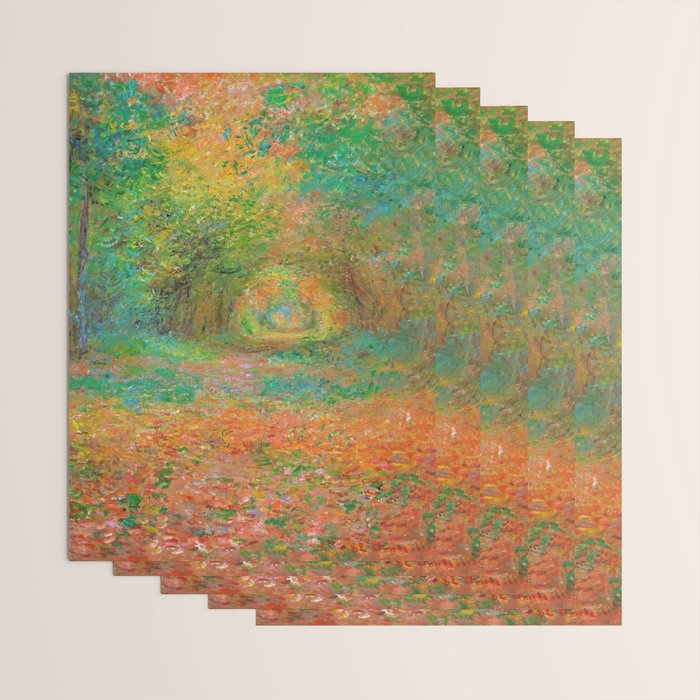 Claude Monet - The Undergrowth in the Forest of Saint-Germain (1882) Wrapping Paper Gallery Image 3