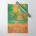 Claude Monet - The Undergrowth in the Forest of Saint-Germain (1882) Wrapping Paper Gallery Image 1
