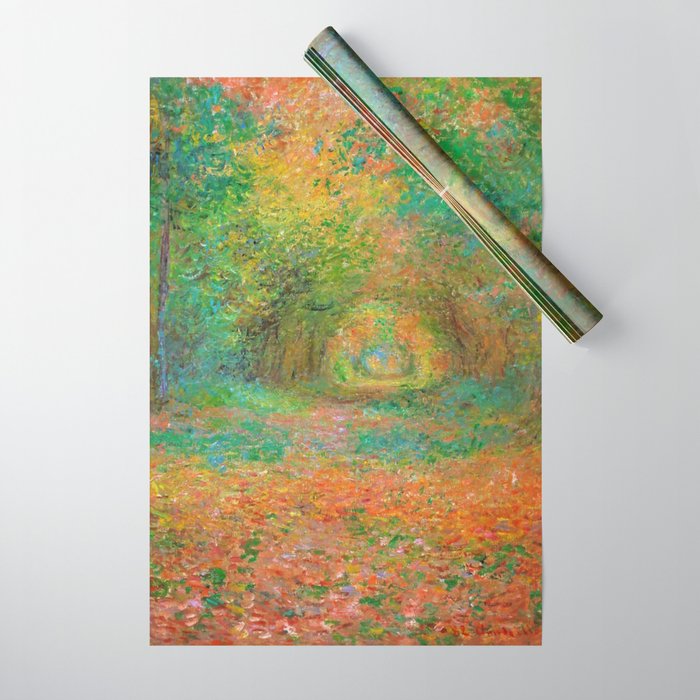 Claude Monet - The Undergrowth in the Forest of Saint-Germain (1882) Wrapping Paper Gallery Image 1