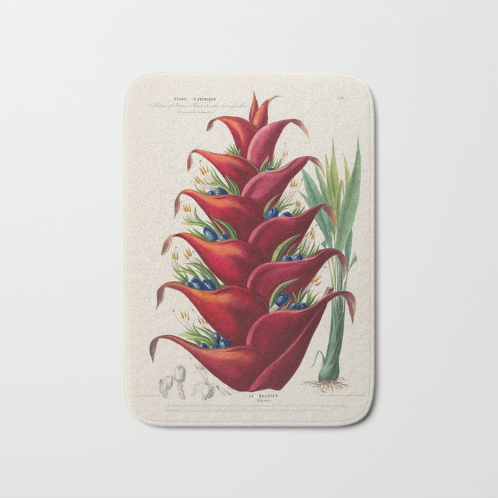 Art from "Flore dâAmÃ©rique" by Ãtienne Denisse, 1840s Bath Mat Gallery Image 1