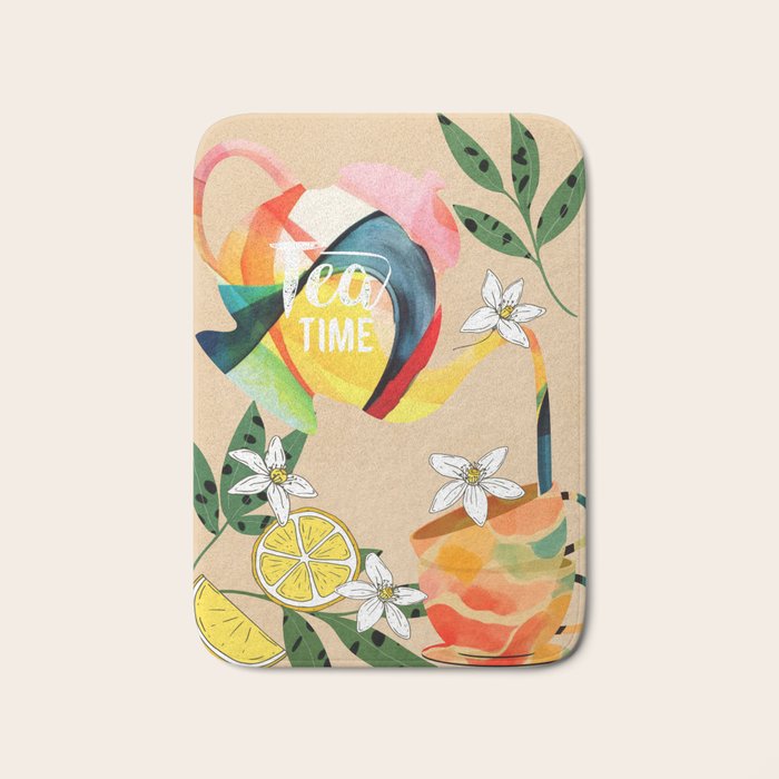 Tea Time 2 Bath Mat Gallery Image 1