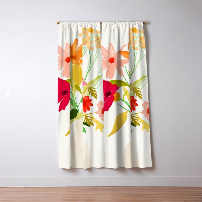 Bouquet of Flowers 3 Window Curtain Gallery Image 3